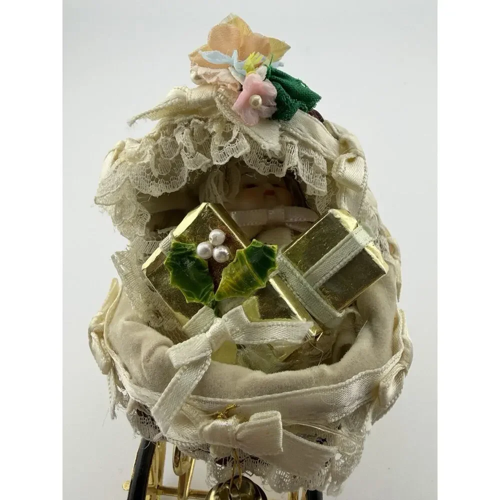 Vintage Kurt S Adler 1985 Mini Baby Carriage Christmas Ornament 5